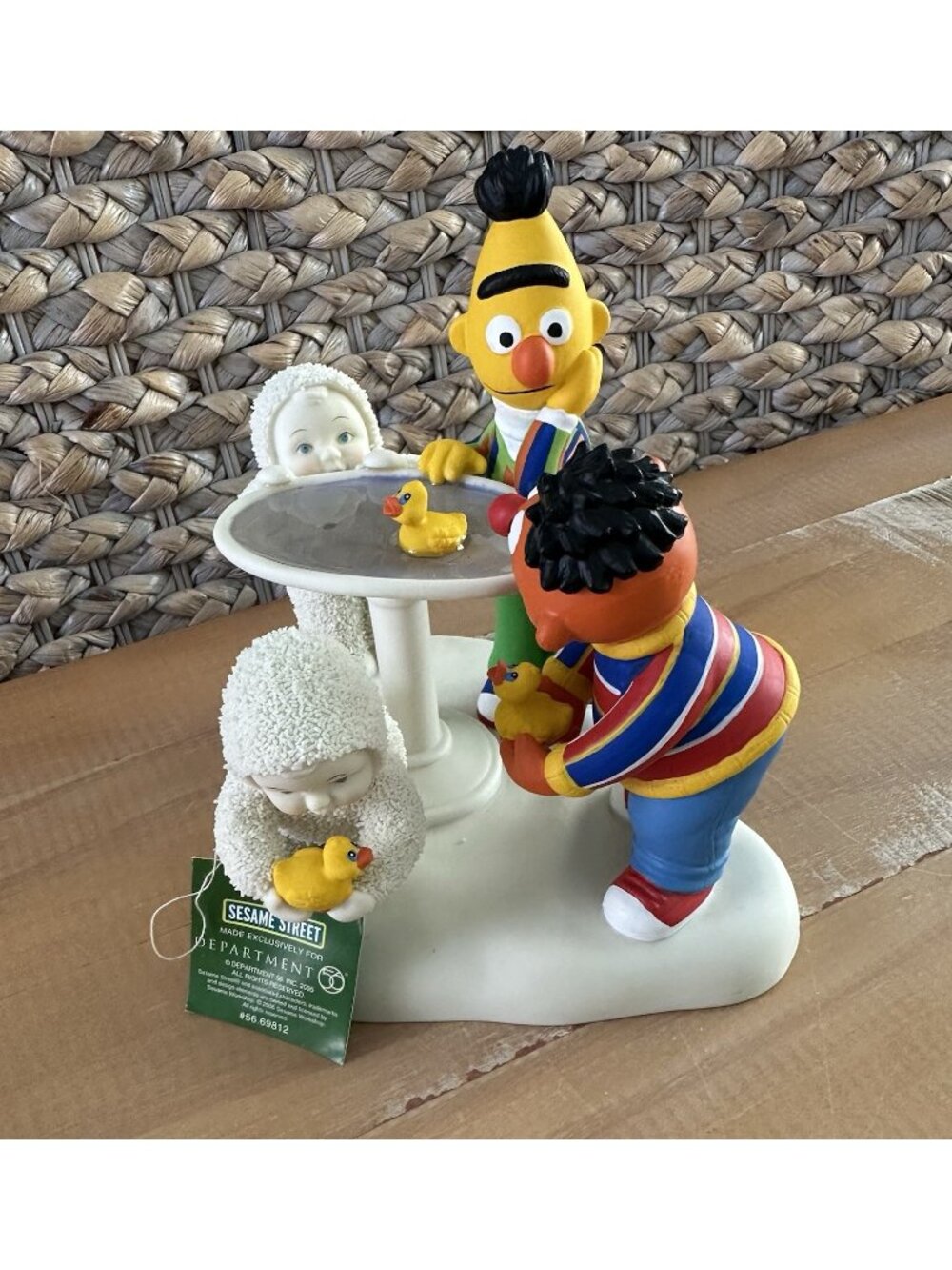 Dept 56 SNOWBABIES Sesame Street “Rubber Duckie Have Some Fun”  Bert & Ernie - Picture 10 of 16